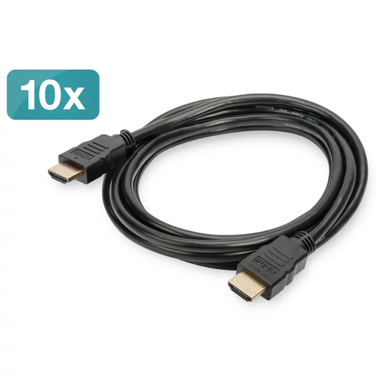HDMI HIGH SPEED CONN.CABL A M/M 2.0M 10ER SETW/ETHERNET UHDGOLD