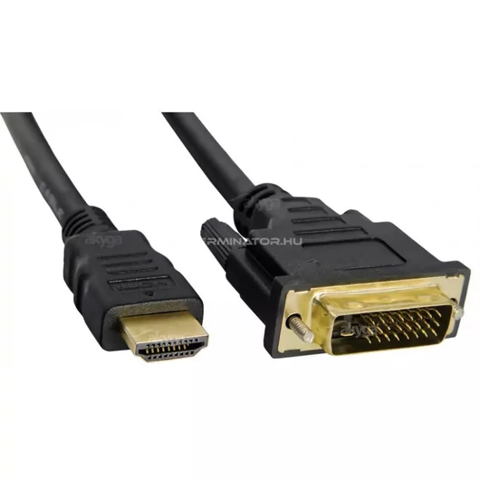 Kábel Akyga HDMI DVI-D 24+1 3m Fekete AK-AV-13