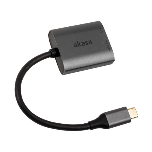 Kártyaolvasó Akasa USB 3.2 Gen1 Type-C 2in1, Ezüst