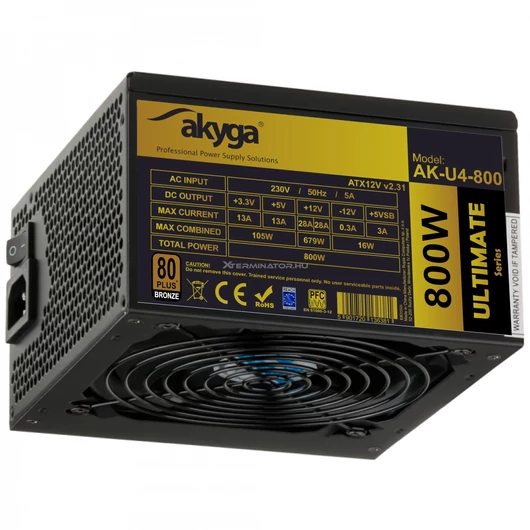 Tápegység Akyga AK-U4-800 800W 80+ Bronze