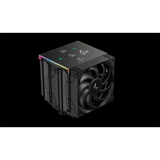 DeepCool CPU Cooler - AK620 DIGITAL PRO (25 dB; max, 103,45 m3 / h; 4pin csatlakozó, 6 db heatpipe, 2x12cm, PWM)