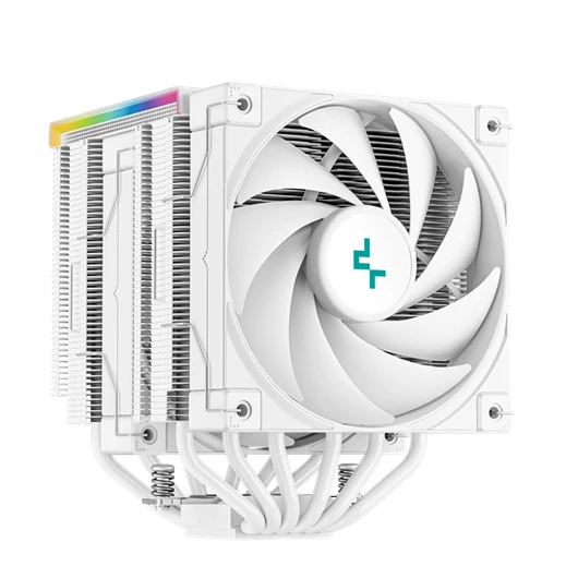 DeepCool CPU Cooler - AK620 DIGITAL SE WH (28 dB; max, 117,21 m3 / h; 4pin csatlakozó, 6 db heatpipe, 2x12cm, PWM, RGB)