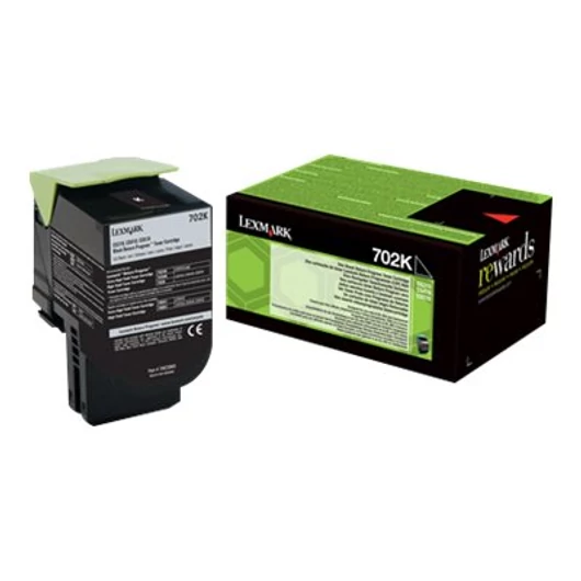 LEXMARK 702K toner cartridge black standard capacity 1.000 pages 1-pack return program