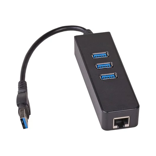 AKY AK-AD-32 Akyga Hub USB 3.0 & network card AK-AD-32 3 x USB / RJ45 10/100/1000 15 cm