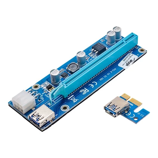 AKYGA AK-CA-64 Riser PCI-E 1x - 16x USB 3.0 6-pin SATA 009s