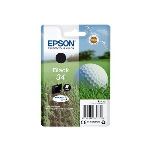 EPSON C13T34614010 Ink EPSON Golf ball Singlepack Black 34 DURABrite Ultra 6,1 ml