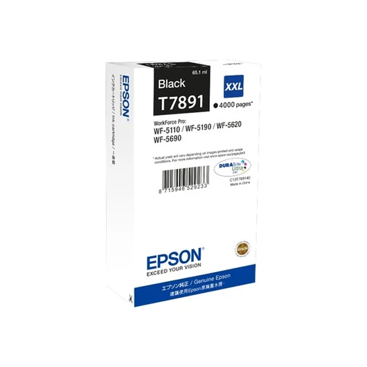 EPSON C13T789140 Ink Epson fekete T7891 65 ml WF-5110DW/WF-5190DW/WF-5620DWF/WF-5690DWF