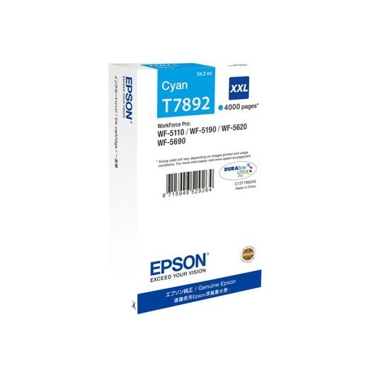 EPSON C13T789240 Ink Epson cyan T7892 34 ml WF-5110DW/WF-5190DW/WF-5620DWF/WF-5690DWF