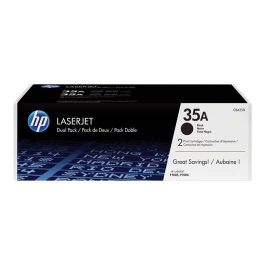 HP 35AD LaserJet original Toner cartridge CB435AD black standard capacity 2 x 1.500 pages 2-pack