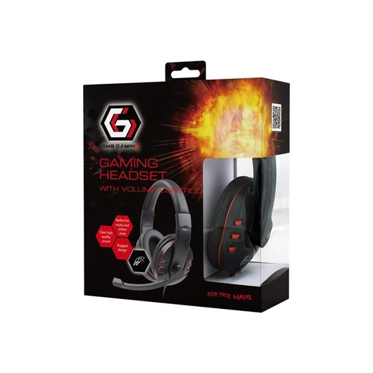 GEMBIRD GHS-402 Gaming headset with volume control glossy black