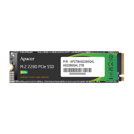 Apacer SSD AS2280Q4L Series - 512GB AP512GAS2280Q4L-1 (PCIe Gen4 x4, Olvasás: 550 MB / s, Írás: 520 MB / s)
