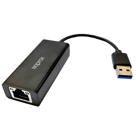 APPROX Kábel átalakító - USB2.0 to RJ45 (10 / 100) Fekete