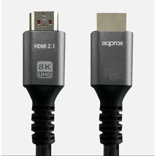 APPROX Kábel - HDMI 2.1 kábel apa / apa 1m (UHD 8K, 4K, FHD, aranyozott, HDR10, HDCP 2.2, Dolby TrueHD, ARC)