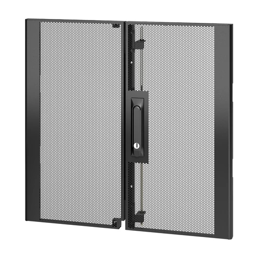 NETSHELTER SX 12U 600MM WIDE PERFORATED SPLIT DOORS BLACK