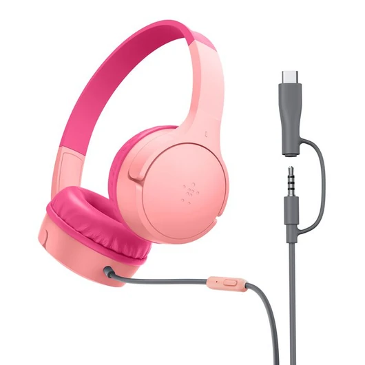 SOUNDFORM MINI WIRED ON-EAR HEADPHONES - USB-C 3.5MM PINK