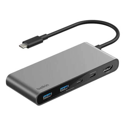 CONNECT 7-IN-1 USB-C HUB MIT DUAL USB-C PORTS SILBER
