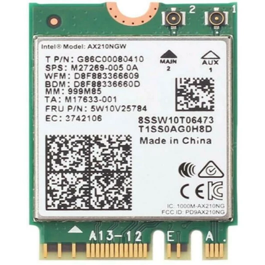 Intel Wi-Fi 6 AX210 M.2 adapter (AX210.NGWG.NV)