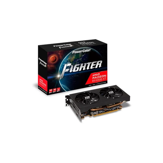 PowerColor Radeon RX 6500 XT 4GB Fighter videokártya (AXRX 6500XT 4GBD6-DH/OC)