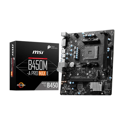 MSI Alaplap AM4 B450M-A PRO MAX II AMD B450, mATX