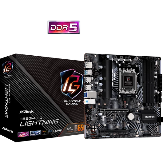 ASRock sAM5 B650M PG LIGHTNING alaplap