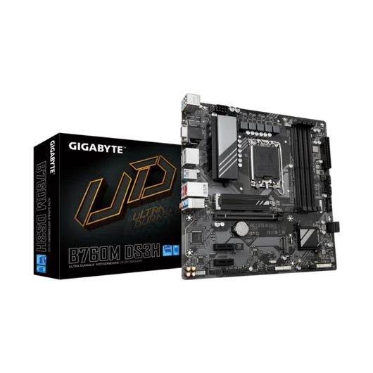 GIGABYTE Alaplap S1700 B760M DS3H INTEL B760, mATX