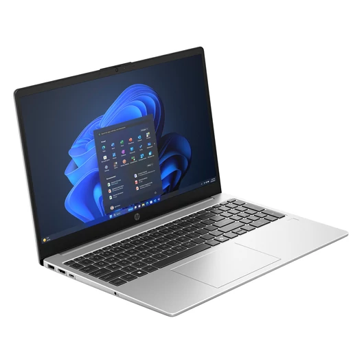 HP250RG10, 15.6"" FHD AG UWVA  300Nits, Intel Core 5 120U 10C, 8GB, 512GB PCIe SSD, IntelR Graphics, Silver, DOS, ujjlenyomat olvasó, háttérvilágításos billentyűzet, 3 év gar