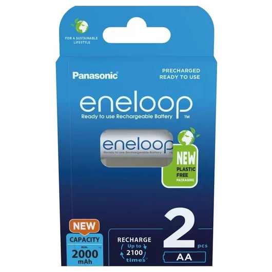 Panasonic Eneloop 1.2V AA 2000mAh akku (2db) (BK-3MCDE/2BE)