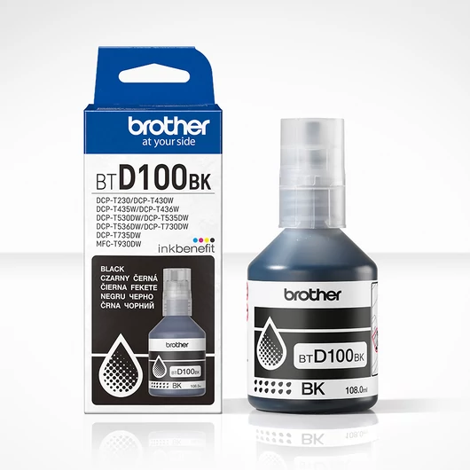 Brother BTD100BK Tintatartály Black 108 ml 7.500 oldal kapacitás Brother