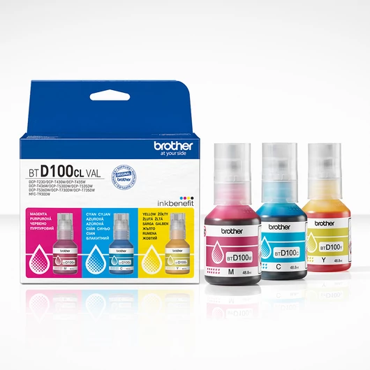 Brother BTD100CLVAL Tintatartály csomag CMY 3*48,8ml Brother