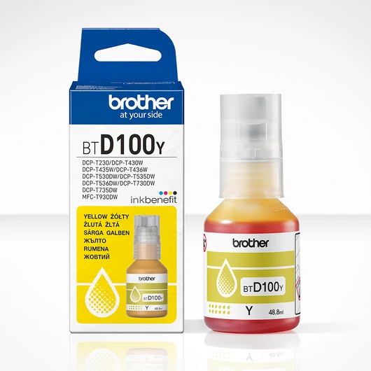 Brother BTD100Y Tintatartály Yellow 48,8 ml 5.000 oldal kapacitás Brother