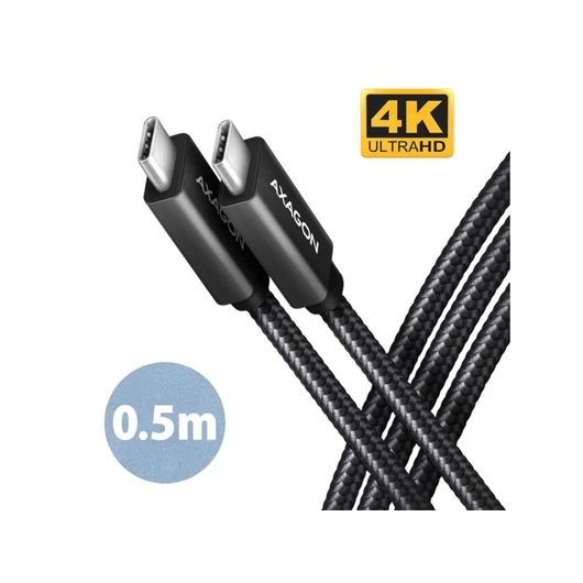 Axagon BUCM32-CM05AB SPEED+ USB-C <> USB 20Gbps kábel 0.5 m