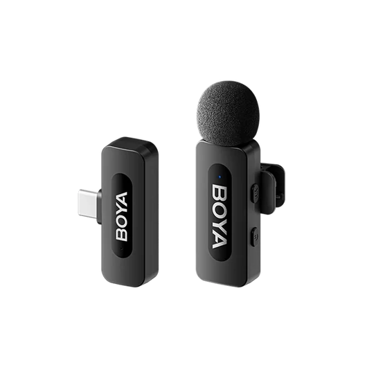 BOYA Mikrofon - BY-V10 V2.0 (Vezeték nélküli, fekete, USB-C)