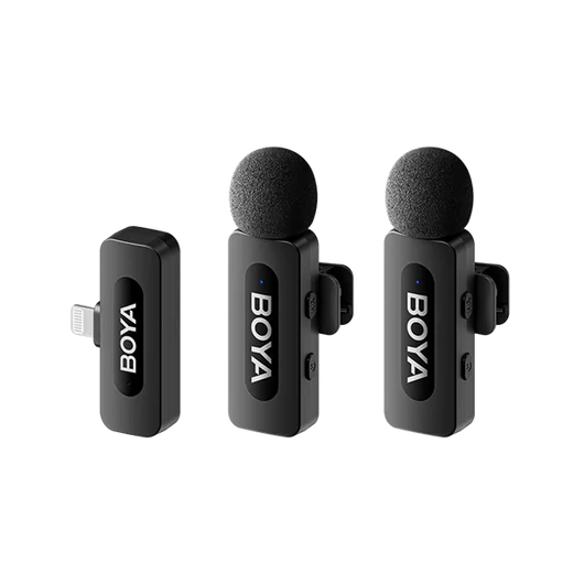 BOYA Mikrofon - BY-V2 V2.0 (Vezeték nélküli, fekete, Lightning)
