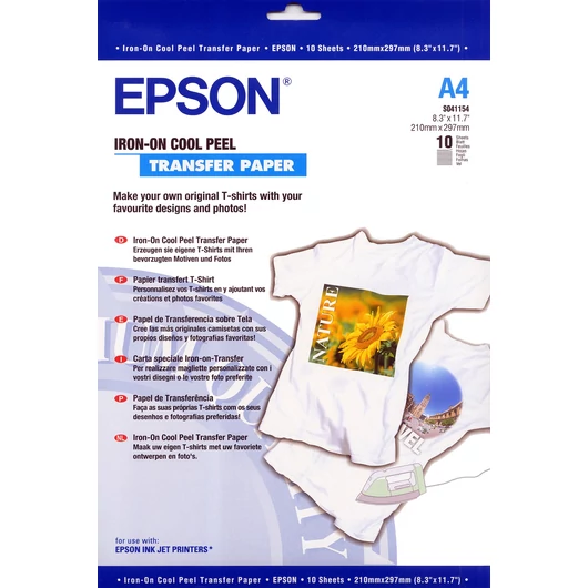 Epson vasalható fotópapír (A4, 10 lap, 124g) Epson