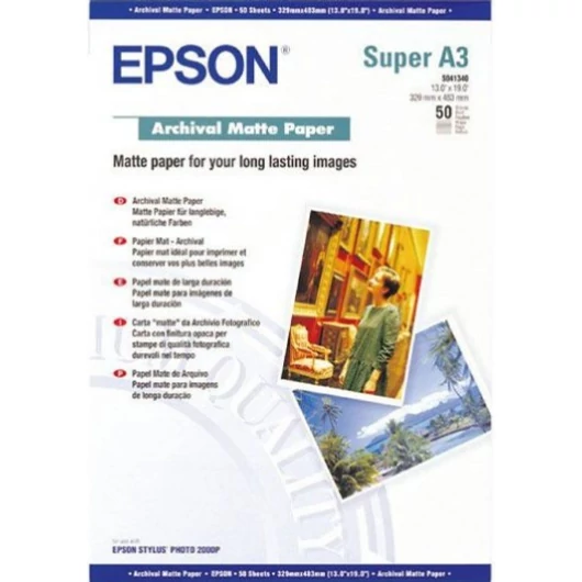 Epson matt archiváló fotópapír (A3+, 50 lap, 192g) Epson