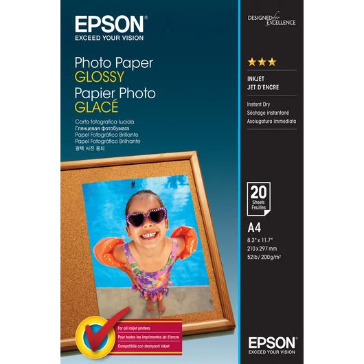 Epson fényes fotópapír (A4, 20 lap, 200g) Epson