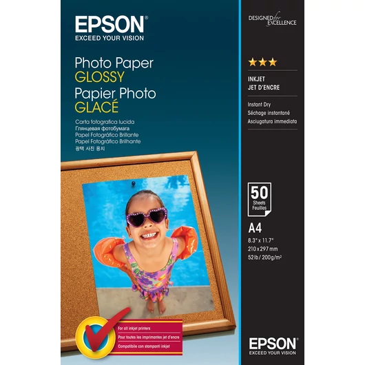 Epson fényes fotópapír (A4,  50 lap, 200g,) Epson