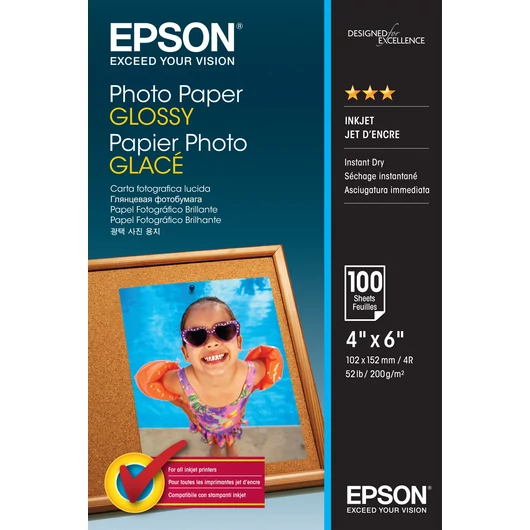 Epson fényes fotópapír (10x15, 100 lap, 200g) Epson