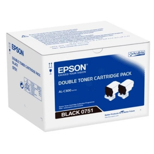 Epson C300 Toner Dupla Bk 2 x 7300 oldal kapacitás Epson