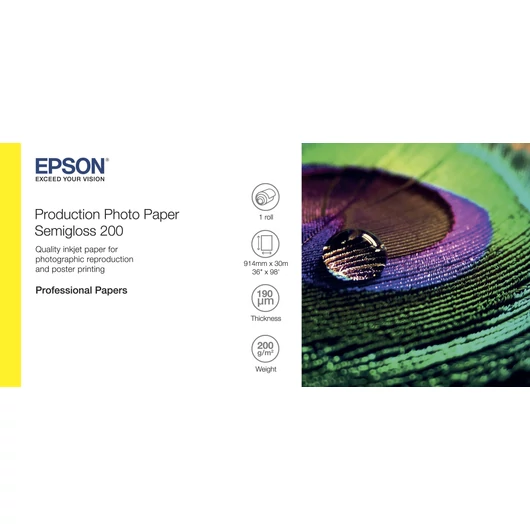 Epson félfényes fotópapír 36"x30m 200g Epson