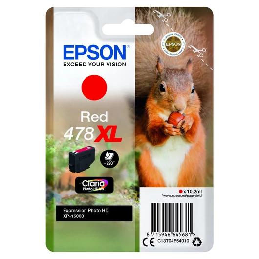 Epson T04F5 Tintapatron Red 10,2ml No.478XL Epson
