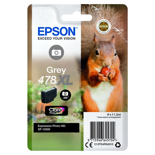 Epson T04F6 Tintapatron Grey 11,2ml No.478XL Epson