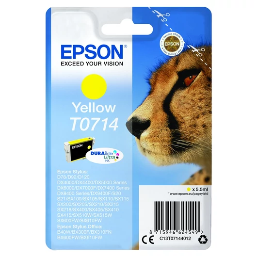 Epson T0714 Tintapatron Yellow 5,5ml Epson