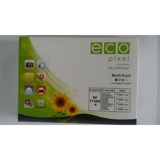 Utángyártott EPSON T1285 Tintapatron Multipack  4 db-os ECOPIXEL BRAND Ecopixel