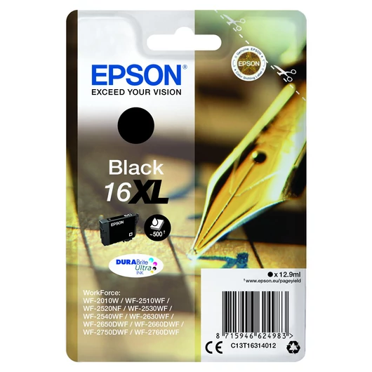 Epson T1631 Tintapatron Black 12,9ml No.16XL Epson