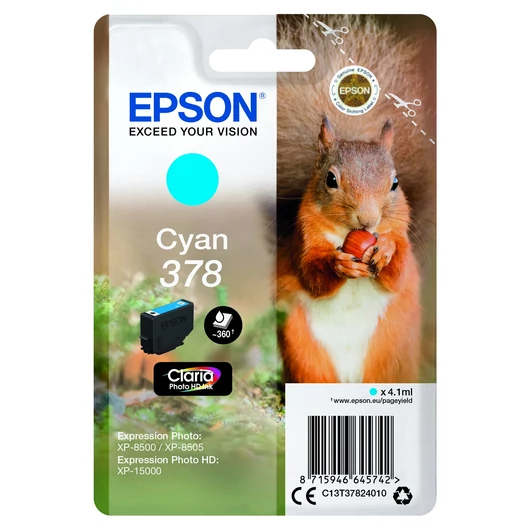 Epson T3782 Tintapatron Cyan 4,1 ml No.378 Epson