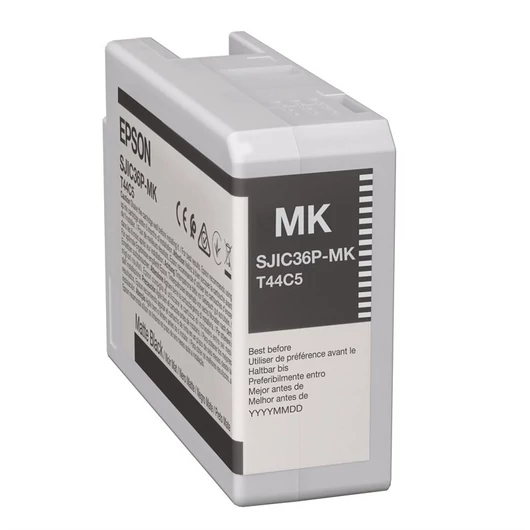 Epson SJIC36P(MK) C6500/C6000 Tintapatron Matt Black 80ml Epson