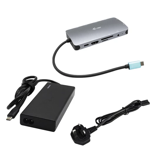 USB-C METAL NANO DOCK UK HDMI/VGA LAN POWER DELIVERY 100W