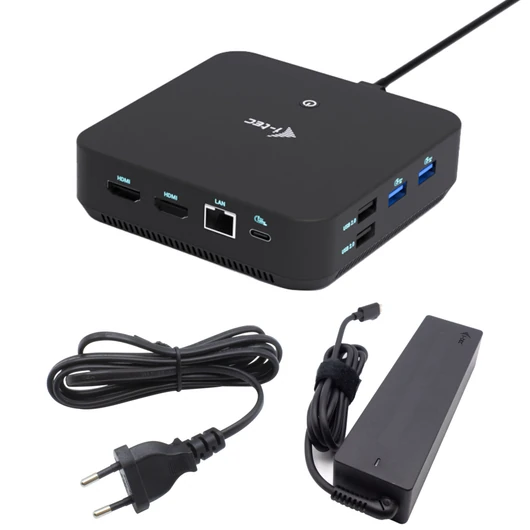 I-TEC USB-C 1XDP 2X HDMI DOCK PD 100W + I-TEC CHARGER 100W