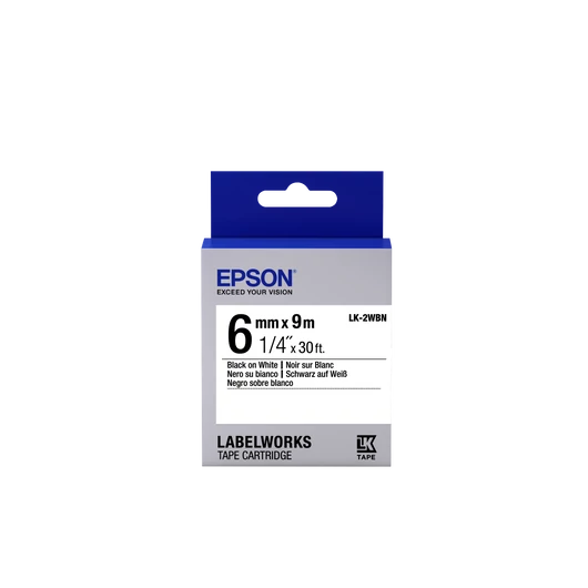 Epson LK-2WBN címkeszalag Black/White 6mm (9m) Epson